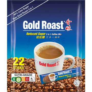 GOLD ROAST COFFEEMIX 3-IN-1 (15Gx22s) - REDUCED SUGAR