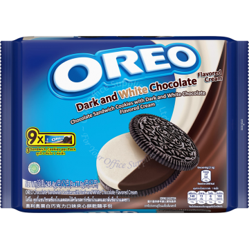 OREO COOKIE SANDWICH BISCUIT (26.25Gx9s) - DARK & WHITE CHOCOLATE