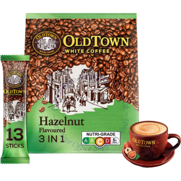 OLD TOWN INSTANT WHITE COFFEE 3-IN-1 - HAZELNUT (31.6Gx13s)