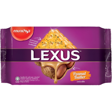 MUNCHY'S LEXUS SANDWICH CALCIUM CRACKERS 190G (10s) - PEANUT BUTTER