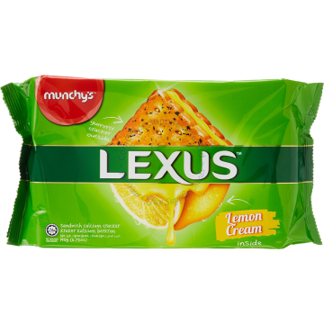 MUNCHY'S LEXUS SANDWICH CALCIUM CRACKERS 190G (10s) - LEMON