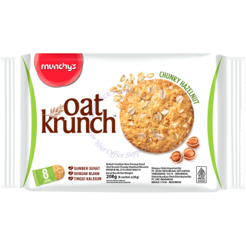 MUNCHY'S OAT KRUNCH CRACKERS 208G (8s) - CHUNKY HAZELNUT