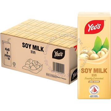 YEOs PACKET DRINKS (250MLx24s) - SOY BEAN MILK (LESS SUGAR)