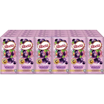 RIBENA BLACKCURRANT PACKET DRINKS (200MLx24s) - LESS SWEET