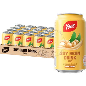 YEOs CAN DRINKS (300MLx24s) - SOY BEAN MILK (LESS SUGAR)