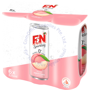 F&N SPARKLING 0% SUGAR CAN DRINKS (325MLx6s) - KOREAN PEACH (BCRS)