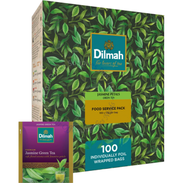 DILMAH PREMIUM ENVELOPED TEA BAGS (1.5Gx100s) - JASMINE GREEN TEA