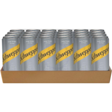 SCHWEPPES CAN DRINKS (320MLx24s) - SODA WATER