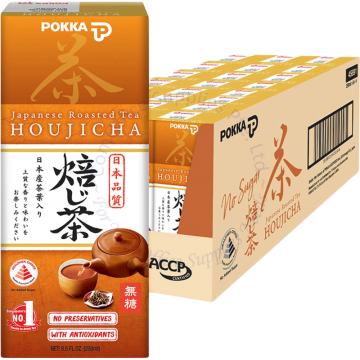 POKKA PACKET DRINKS (250MLx24s) - HOUJICHA JAPANESE ROASTED GREEN TEA