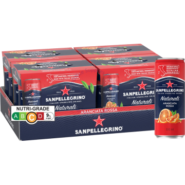 SAN PELLEGRINO SPARKLING CAN DRINK (330MLx24s) - ARANCIATA ROSSA