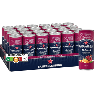SAN PELLEGRINO SPARKLING CAN DRINK (330MLx24s) - MELOGRANO & ARANCIA