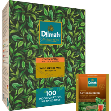 DILMAH PREMIUM ENVELOPED TEA BAGS (2Gx100s) - CEYLON SUPREME