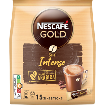 NESCAFE GOLD 3-IN-1 INTENSE W/GOLDEN ROASTED ARABICA (34Gx15s)