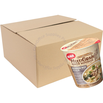 KOKA MULTIGRAIN OATS & BARLEY CUP NOODLES (65Gx24s) - MUSHROOM MISO (VEGETARIAN & VEGAN FRIENDLY)
