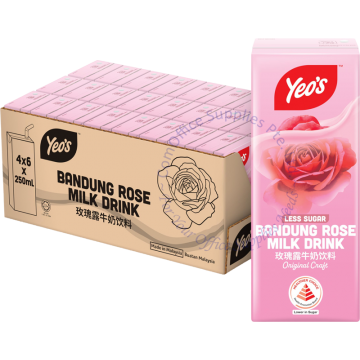 YEOs PACKET DRINKS (250MLx24s) - BANDUNG ROSE MILK DRINK
