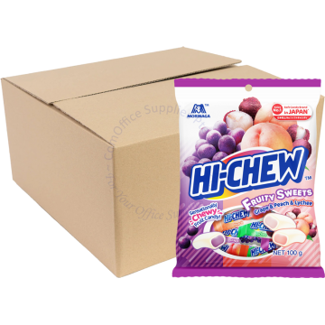 HI-CHEW CANDY (100Gx18s) - GRAPE, LYCHEE & PEACH