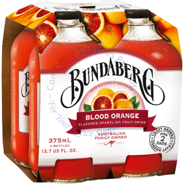 BUNDABERG BOTTLE DRINK (375MLx4s) - BLOOD ORANGE