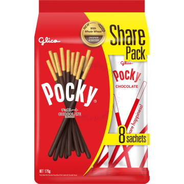 GLICO POCKY BISCUIT STICKS 144G (18Gx8s) - CHOCOLATE