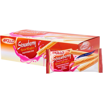 APOLLO STICK WAFFER (11Gx30s) - STRAWBERRY