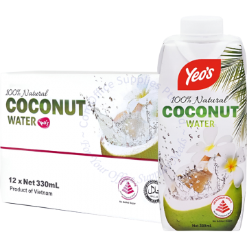 YEOs (TETRA PACK) 100% NATURAL COCONUT WATER (330MLx12s)