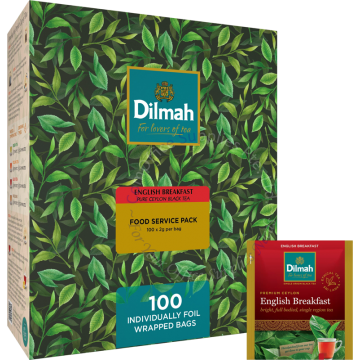 DILMAH PREMIUM ENVELOPED TEA BAGS (2Gx100s) - ENGLISH BREAKFAST