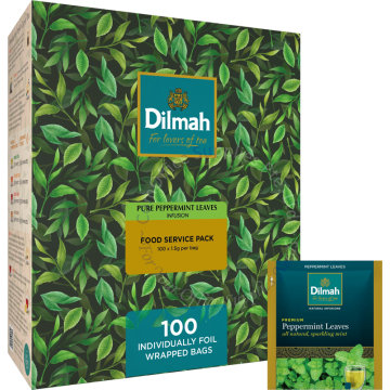 DILMAH PREMIUM ENVELOPED TEA BAGS (1.5Gx100s) - PEPPERMINT LEAVES