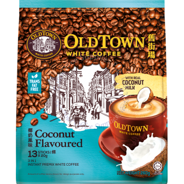 OLD TOWN INSTANT WHITE COFFEE 3-IN-1 - COCONUT (20Gx13s)