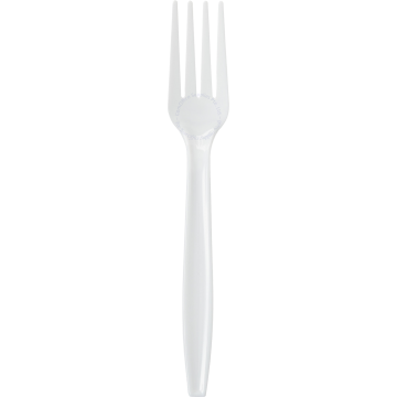 DISPOSABLE PLASTIC FORK 7" (50s)
