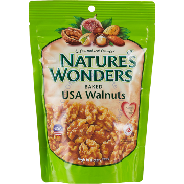 NATURE'S WONDERS - BAKED USA WALNUTS 200G