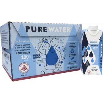 PURE WATER (TETRAPACK) PURE DRINKING WATER (500MLx12s)