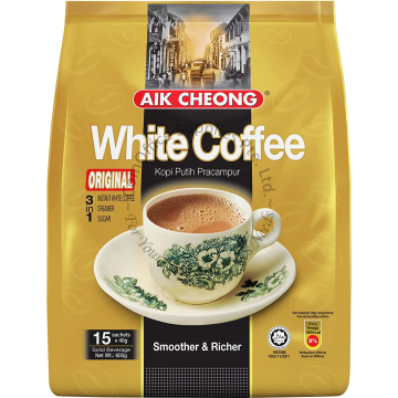 AIK CHEONG 3-IN-1 WHITE COFFEE (40Gx15s) - ORIGINAL