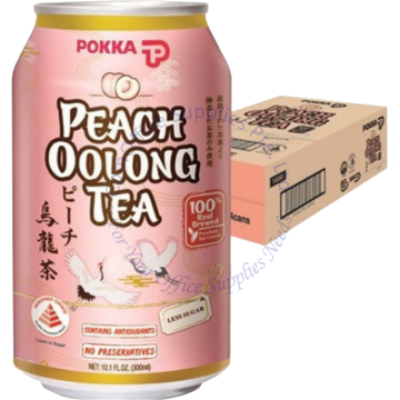 POKKA CAN DRINKS (300MLx24s) - PEACH OOLONG TEA