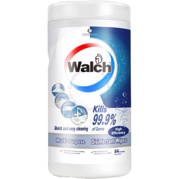 WALCH MULTI-PURPOSE DISINFECTANT WIPES (84s) - HIGH EFFICIENCY