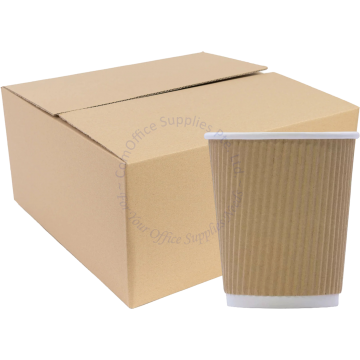 DISPOSABLE PAPER CUPS RIPPLE 8oz (500s)