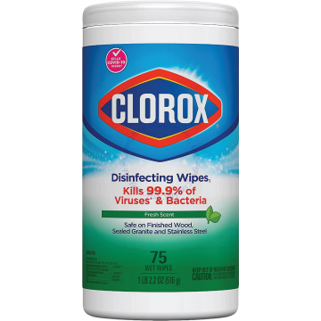 CLOROX DISINFECTING WIPES (75s) - FRESH SCENT