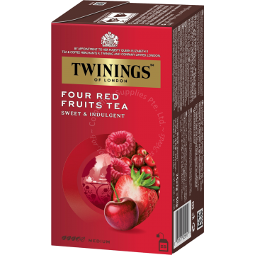 TWININGS TEABAGS (2Gx25s) - FOUR RED FRUITS
